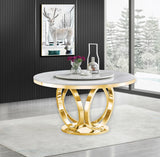 KNE-D615 Maxi Table (White/Gold)