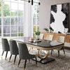 HNE-Onix 90.55" Faux Marble Table