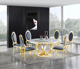 KNE-D615 Maxi Table (White/Gold)