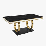 HNE-Onix 90.55" Faux Marble Table