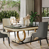 HNE-Onix 90.55" Faux Marble Table