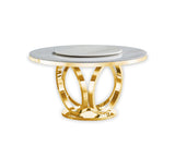 KNE-D615 Maxi Table (White/Gold)