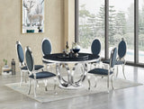 KNE-D615 Maxi Table (White/Chrome) AND BLACK CHROME