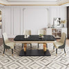 HNE-Onix 90.55" Faux Marble Table