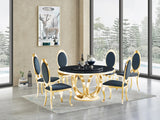 KNE-D615 Maxi Table (White/Gold)