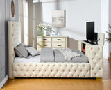 KH-Future Beige Platform Bed - Queen, King