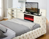 KH-Future Beige Platform Bed - Queen, King