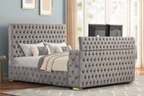 KH-Future Gray Platform Bed - Queen, King