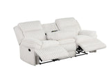 KH-Heaven - White 3pc Reclining Set