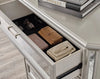 KC-Lindenfield Silver/Black Upholstered Panel Bedroom Set