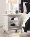 KC-Lindenfield Silver/Black Upholstered Panel Bedroom Set