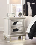 KC-Lindenfield Silver/Black Upholstered Panel Bedroom Set