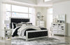 KC-Lindenfield Silver/Black Upholstered Panel Bedroom Set