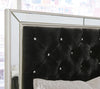 KC-Lindenfield Silver/Black Upholstered Panel Bedroom Set