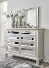 KC-Lindenfield Silver/Black Upholstered Panel Bedroom Set