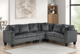 KH-Logan2 Charcoal - Reversible Sectional