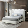 KH-Luxor White Platform Bed Queen, King