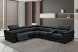 KH- GRAY - LEATHER Power Reclining Sectional