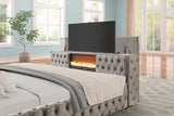 KH-Future Gray Platform Bed - Queen, King