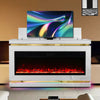 KH-A94 TV STAND W/FIREPLACE (WHITE)