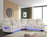 KH-Spain Sand Power Reclining Sectional (Power Headrests)