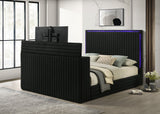 KH-Villa Black Platform Bed - Queen, King