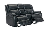 KH-Weston Black - 3PC Reclining Living Room Set **NEW ARRIVAL**