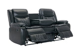 KH-Weston Black - 3PC Reclining Living Room Set **NEW ARRIVAL**