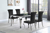 KCO-105071-S5.Carone 5-piece Dining Room Set Black and Chrome