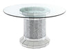KC-115551-S5.  Ellie 5-piece Cylinder Pedestal Dining Room Set Mirror and Black
