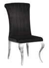 KC-115551-S5.  Ellie 5-piece Cylinder Pedestal Dining Room Set Mirror and Black
