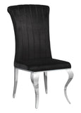 KC-115551-S5.  Ellie 5-piece Cylinder Pedestal Dining Room Set Mirror and Black