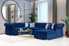 Luxen Velvet RAF Chaise Sectional