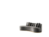 KH-Ella Gray Velvet Chaise Lounge