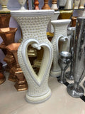 Item#RM-VS-30 White Heart Vase Size 130CM