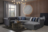 Luxen Velvet RAF Chaise Sectional