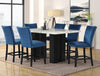 KH-2220 - (FAUX MARBLE) Blue Counter Height Table + 6 Chair Set