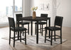 Winner Black - Pub Table + 4 Chairs